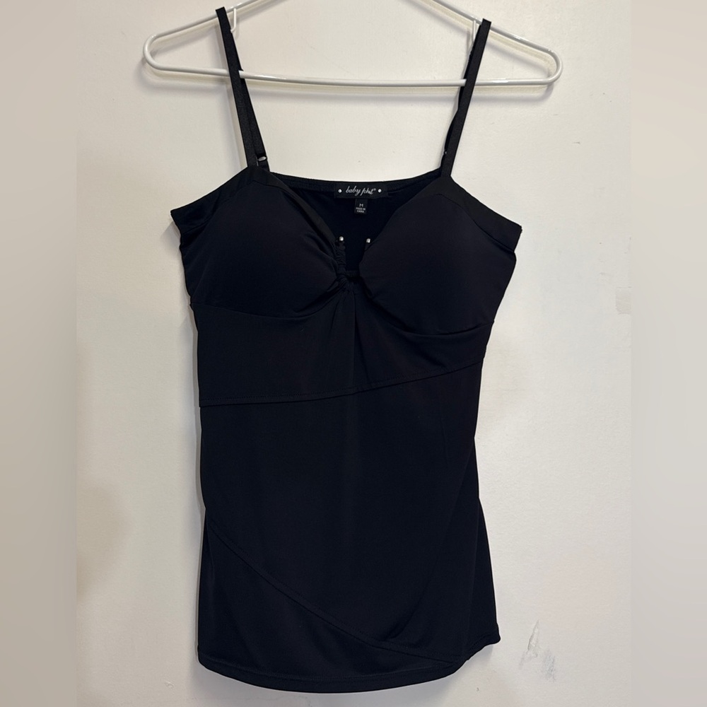 Black vintage Y2K Baby Phat spaghetti strap black blouse